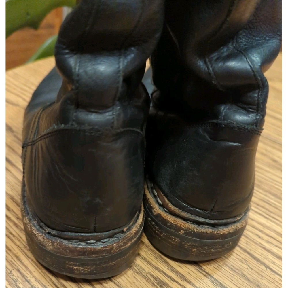 Vintage Authentic Made In Italy Sherpa Lined Burberry Combat Boots 39.5 US 9.5 - Picture 9 of 14